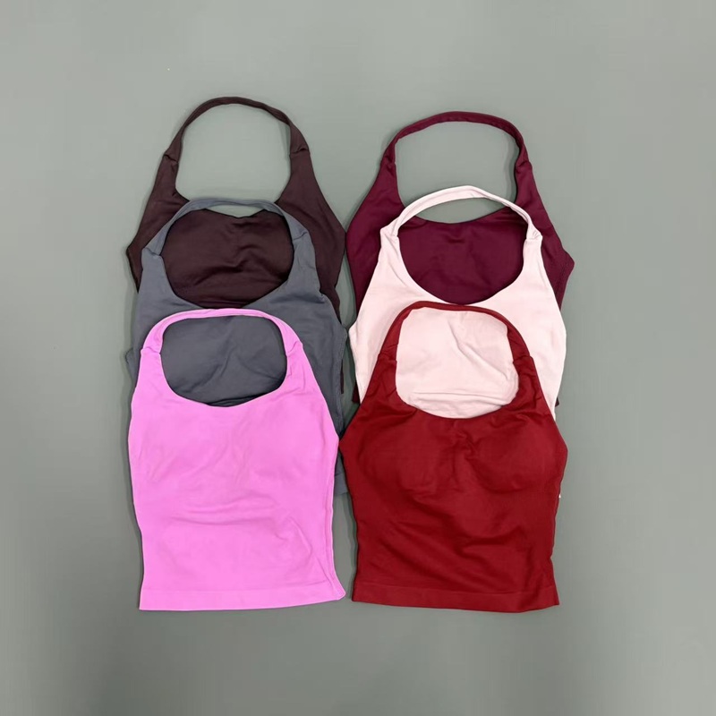 Pilates Yoga Wear - قميص رياضي نسائي مفتوح الظهر، توب